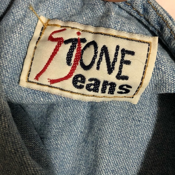 90s denim & ditzy floral print summer mini dress - Picture 4 of 4